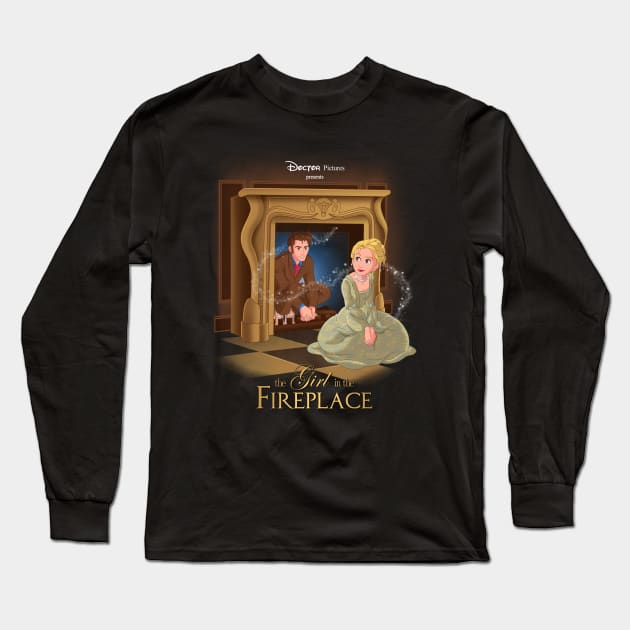 The Girl In The Fireplace Long Sleeve T-Shirt by saqman